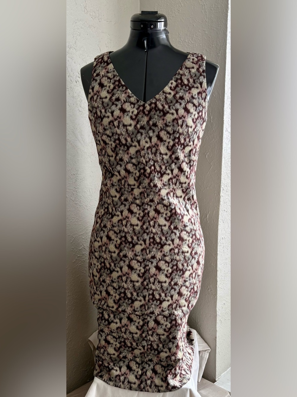 MM Lafleur The Lydia Sleeveless Sheath Dress Office Tailored, Textured Print 6.